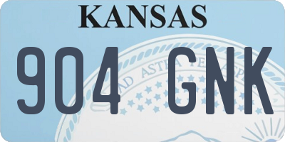KS license plate 904GNK