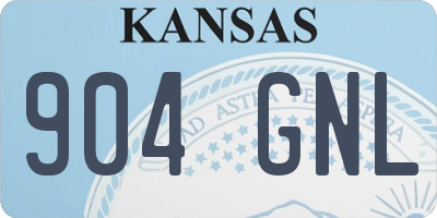 KS license plate 904GNL