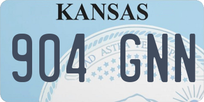 KS license plate 904GNN