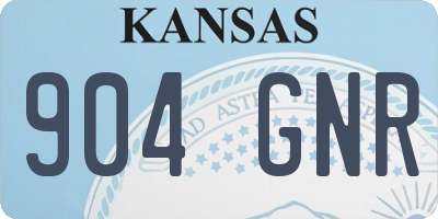 KS license plate 904GNR