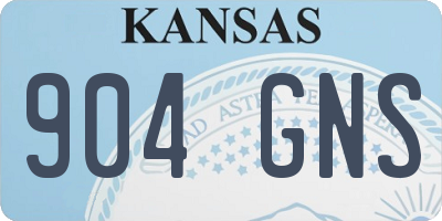 KS license plate 904GNS