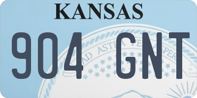 KS license plate 904GNT