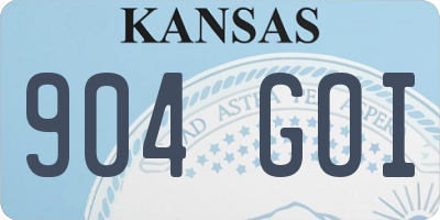 KS license plate 904GOI