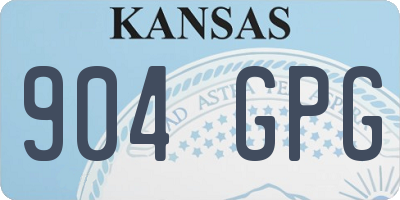 KS license plate 904GPG