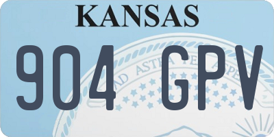 KS license plate 904GPV