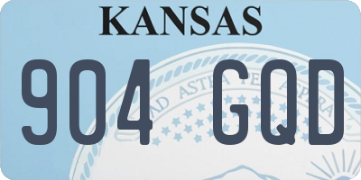 KS license plate 904GQD
