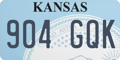 KS license plate 904GQK