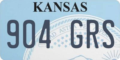 KS license plate 904GRS