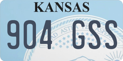 KS license plate 904GSS