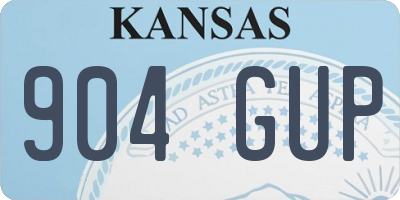 KS license plate 904GUP