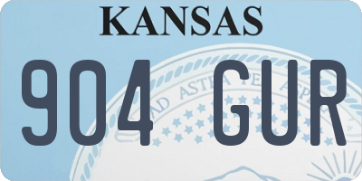 KS license plate 904GUR