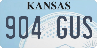 KS license plate 904GUS