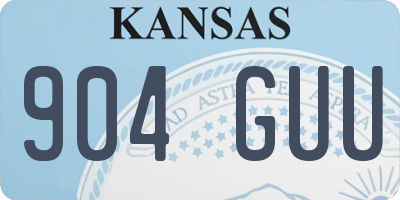 KS license plate 904GUU