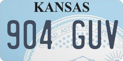 KS license plate 904GUV