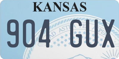 KS license plate 904GUX