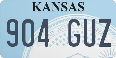 KS license plate 904GUZ