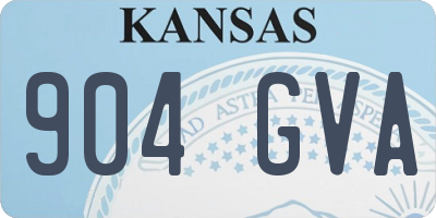 KS license plate 904GVA
