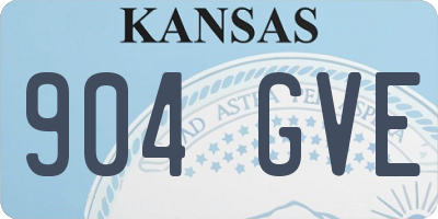 KS license plate 904GVE