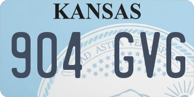 KS license plate 904GVG