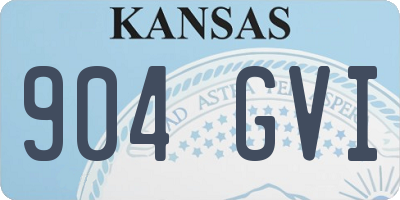 KS license plate 904GVI