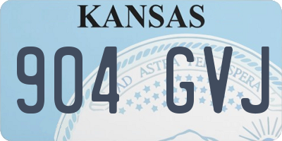 KS license plate 904GVJ