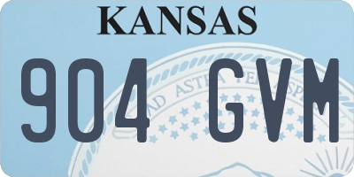 KS license plate 904GVM