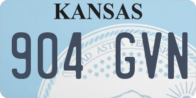 KS license plate 904GVN