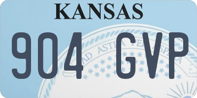 KS license plate 904GVP