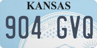 KS license plate 904GVQ