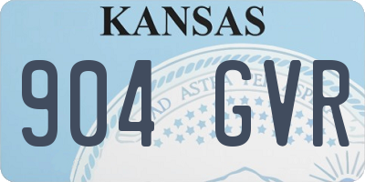 KS license plate 904GVR