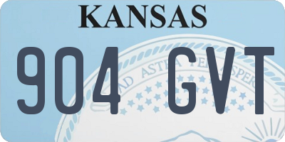 KS license plate 904GVT