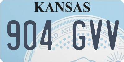 KS license plate 904GVV