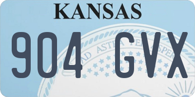 KS license plate 904GVX