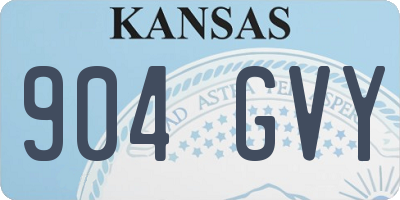 KS license plate 904GVY