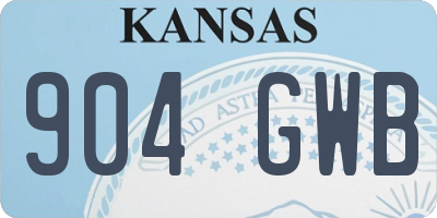 KS license plate 904GWB