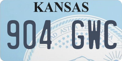 KS license plate 904GWC