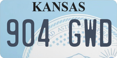 KS license plate 904GWD