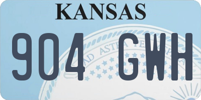 KS license plate 904GWH