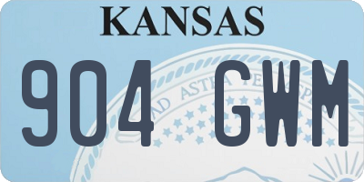 KS license plate 904GWM