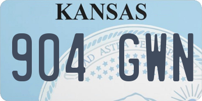 KS license plate 904GWN