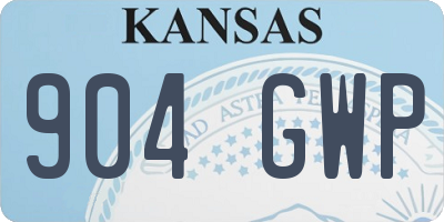 KS license plate 904GWP