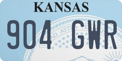 KS license plate 904GWR