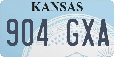 KS license plate 904GXA