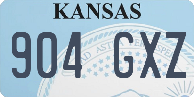 KS license plate 904GXZ