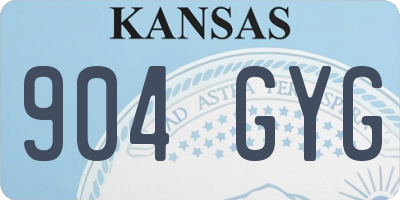 KS license plate 904GYG