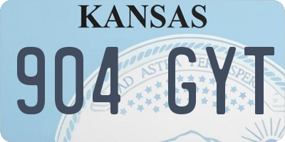 KS license plate 904GYT