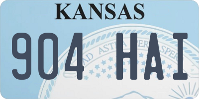 KS license plate 904HAI