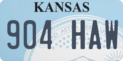 KS license plate 904HAW