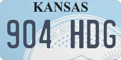 KS license plate 904HDG