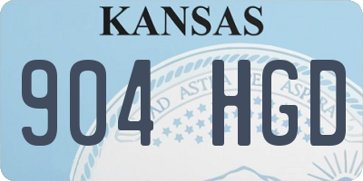 KS license plate 904HGD
